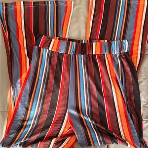 Dressin Striped Wide Leg Pants XXL NWT